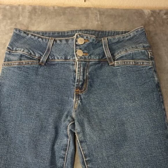 Paris Blues soulmate Women 7 Vintage Flare Bootcut Jeans High Waist Y2K Denim - Picture 9 of 11